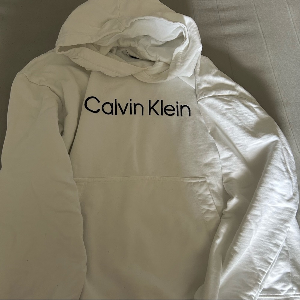 Calvin Klein White Hoodie